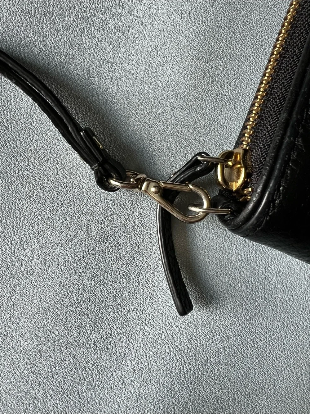 Kate Spade Black Large Continental Wallet with gold tone hardware